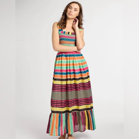 Mille Garden Dress in Ibiza Stripe Size XXS - Picture 1 of 9